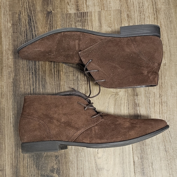 NWOT Men's ASOS Design Chukka Boots in Brown Faux Suede - Picture 6 of 7
